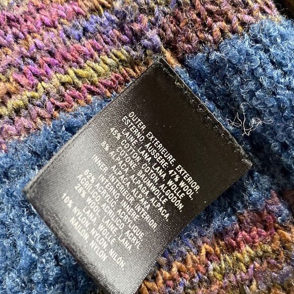 Anthropologie Fiets Voor Long Waterfall Open Front Cardigan Alpaca Wool Navy S - Picture 12 of 13